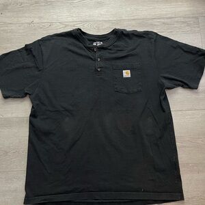 Carhartt Men's Black Short Sleeve Henley